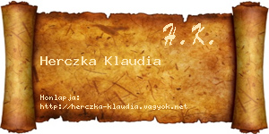Herczka Klaudia névjegykártya